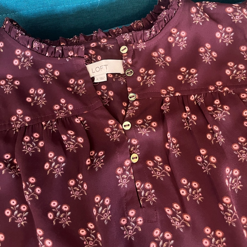 Berry Floral Blouse